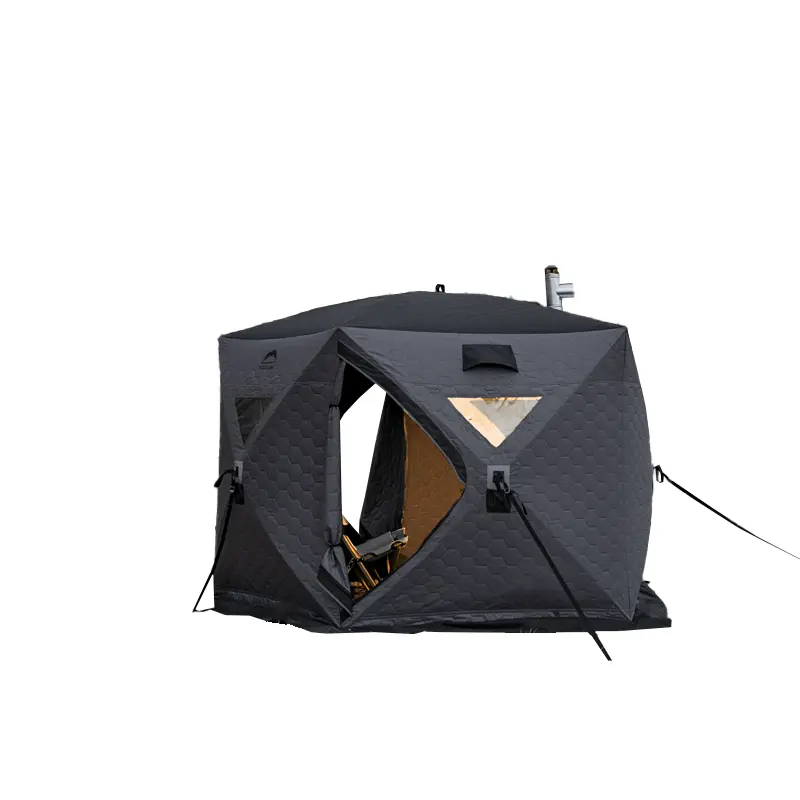 Tienda de campana igloo en vista exterior frontal