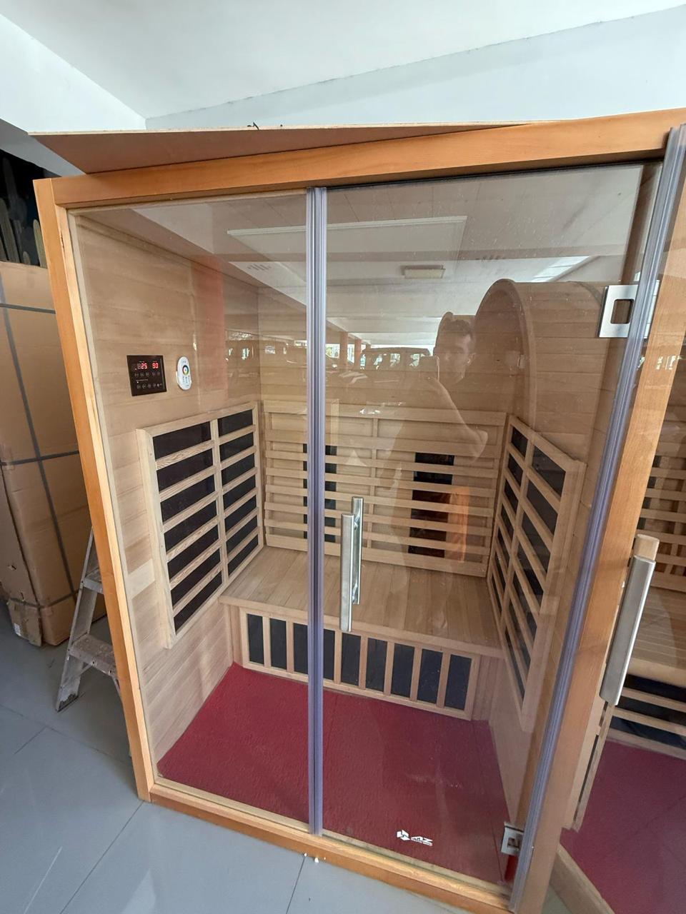Sauna interior modelo 1 en vista frontal